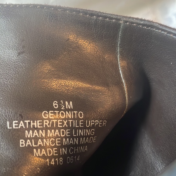 Nine West peep toe high heel booties brown leather and suede combo Sz 6.5 - Picture 6 of 6